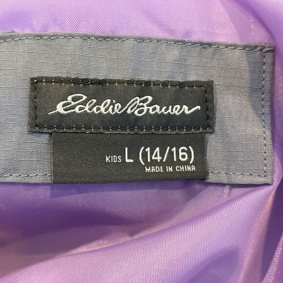 Girls size 14-16 lite weight wind breaker zipper front by Eddie Bauer - Picture 8 of 9